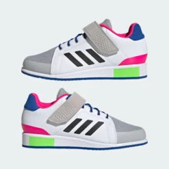 Adidas Power Perfect 3 Tokyo Weightlifting Shoes - Cloud White/Black/Solar Green