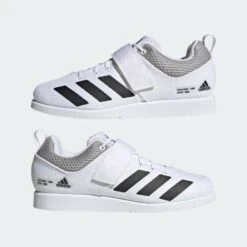 Adidas Powerlift 5 Weightlifting Shoes - Cloud White / Core Black / Grey Two -Fitness Equipment Store Adidas Powerlift 5 Weightlifting Shoes White Black 7
