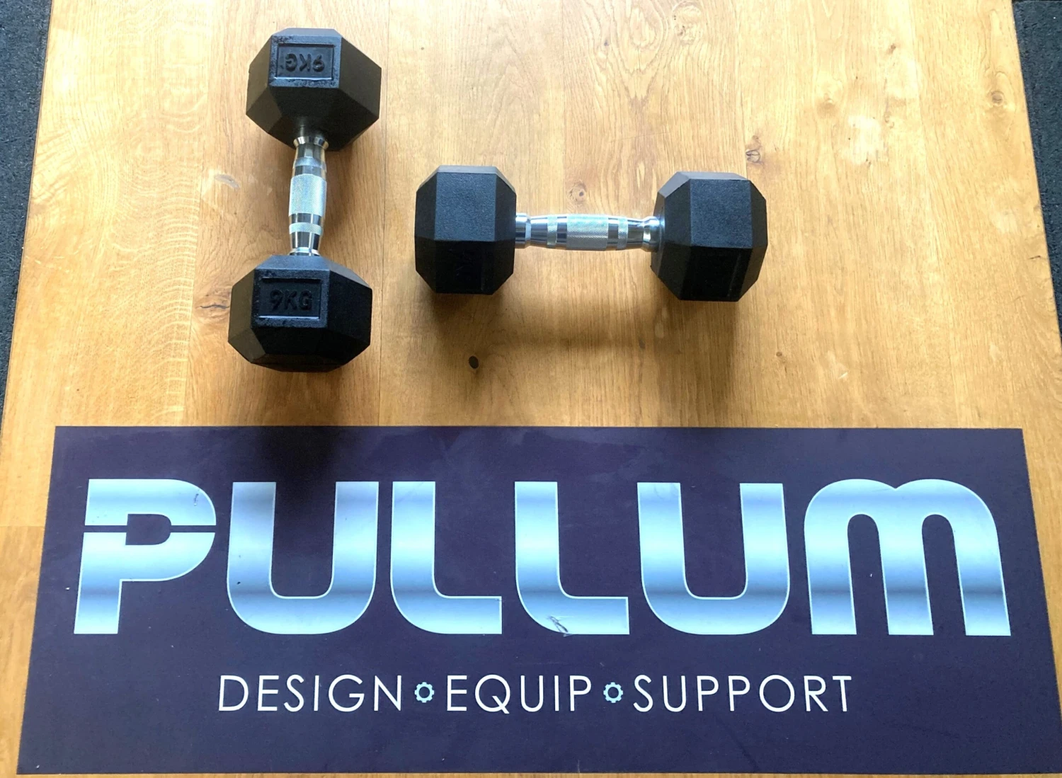 Hex Solid Rubber Dumbbell Set