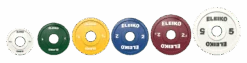 ELEIKO IWF WEIGHTLIFTING RUBBER COATED COMPETITION DISCS - Old Logo Clearance