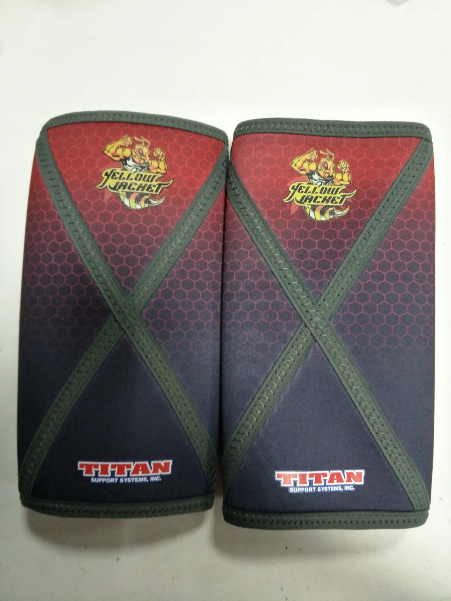 Titan Sublimated Yellow Jacket Knee Sleeves 4 Titan Sublimated Yellow Jacket Knee Sleeves - Image 2